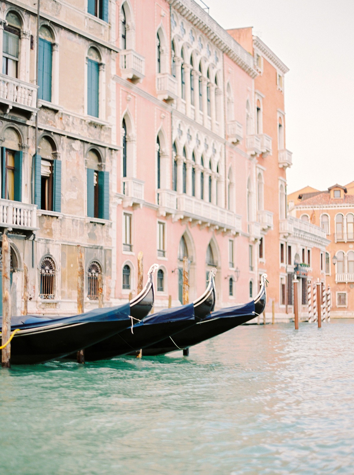 Venice waterway and gondola